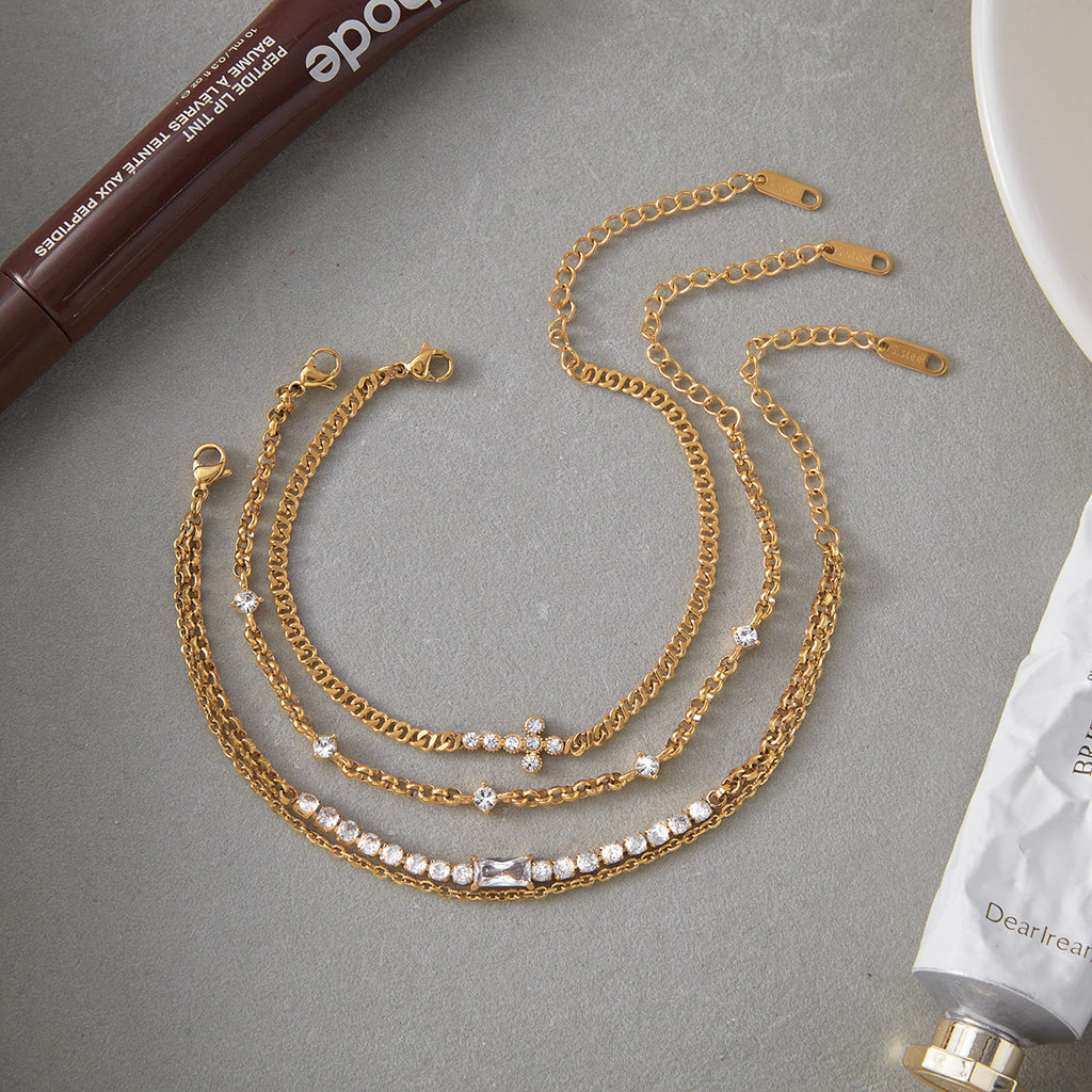 Zircon Bracelet Stainless Steel Jewelry Girls Jewelry