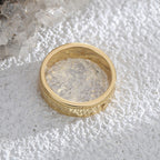 R0578 French Minimalist Monochrome Retro Design Ring for Women Fashion Micro Pave Zircon Ring