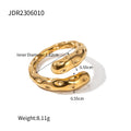 18K Gold-Plated Brass Hammered Adjustable Ring with gold-tone brass construction — jewelry finish and design detail