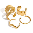 Stainless Steel gold Bracelet Open Bangle bracelet