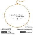 18K Gold-Tone Stainless Steel Cubic Zirconia Necklace with gold-tone stainless steel construction