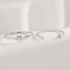 CYR0717-CYR0718 Little Star Open Double Zirconia Ring for Women Simple Design Trendy