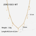18K Gold-Tone Stainless Steel Pearl Tassel Necklace with gold-tone stainless steel construction