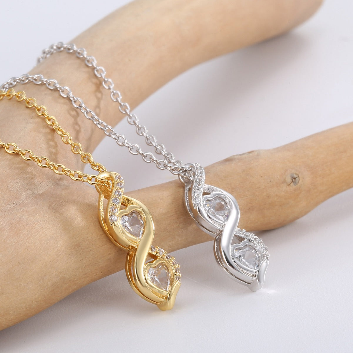 CYN0223 Infinite Molecule Copper Necklace Classic Spiral Fashion Pendant Accessory