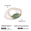 Freshwater Pearl Stainless Steel Ring in Gold-Tone with a refined design profile