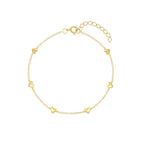 S925 Sterling Silver Minimalist Heart Layered Bracelet