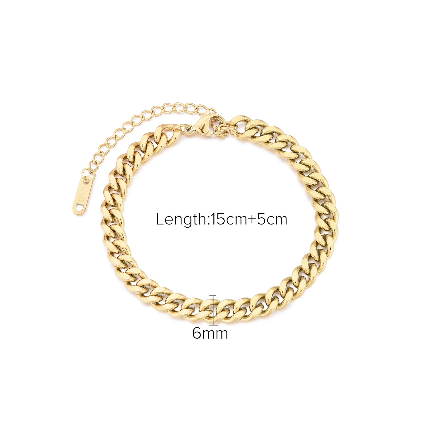 Stainless Steel Cuban Bracelet Jewelry electroplated non-fading bracelet for women