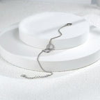 B0075 Accessories Simple Copper Gold-Plated Diamond-Studded Round Bracelet for Women with Double Rings