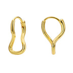 E0615 Design Sense Geometric Twisted Earrings for Women Brass Gold Plated Fashion Smooth Surface Ear Jewelry