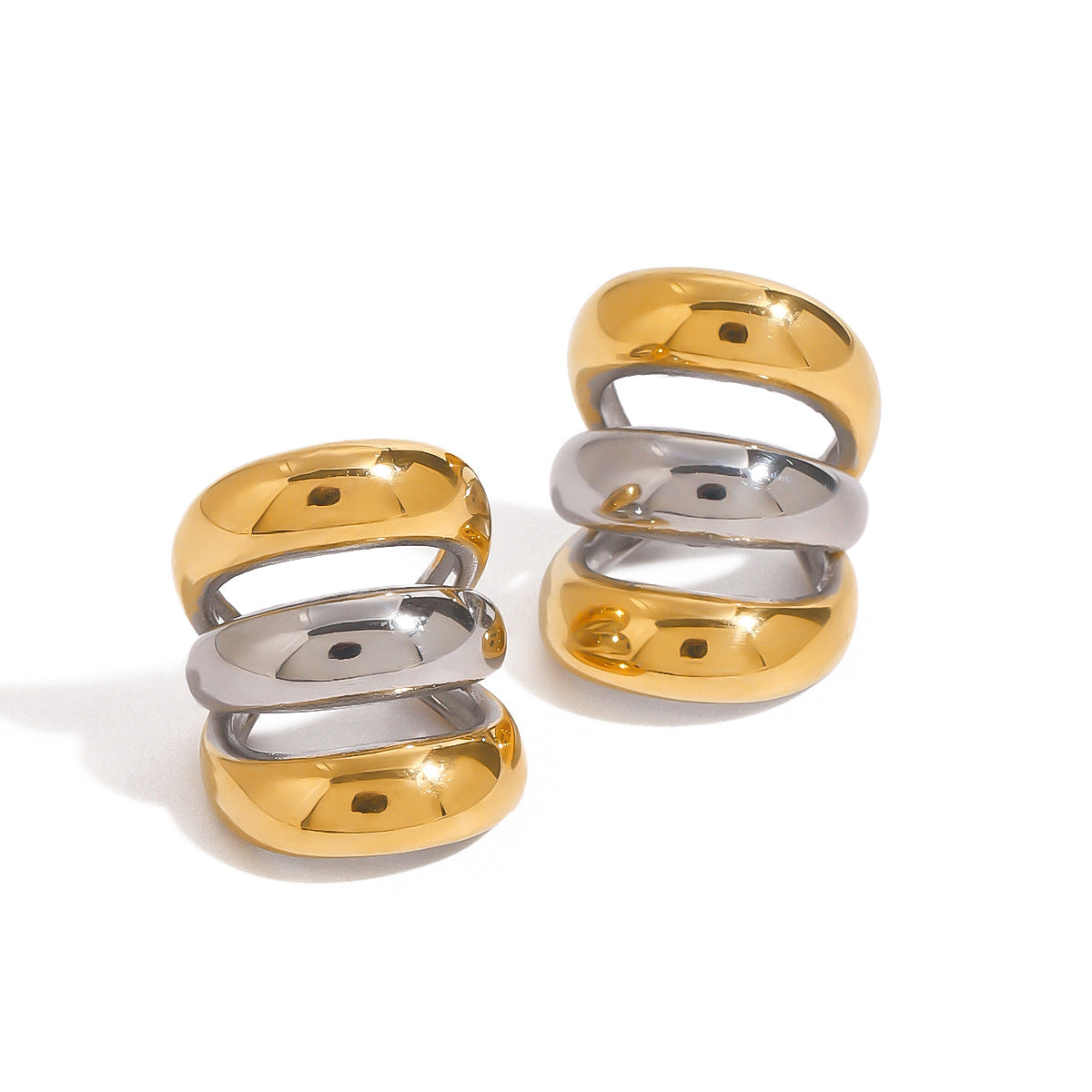 Stainless Steel Color Matching Ear Clip No Hole Earrings Ear Jewelry Earrings