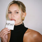 18K Gold Stainless Steel Striped Symmetrical Earrings Simple Design Fashion Stud Earrings