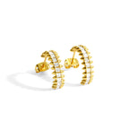 New style vintage stud earrings925Silver Needle Design Circle Hoop Earrings C Shaped Earrings