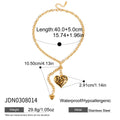 Gold-Plated Heart Enamel Pendant Stainless Steel Necklace — jewelry construction