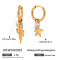 Seashell Gold-Plated Stainless Steel Bangle Bracelet — alternate angle — jewelry finish and design detail