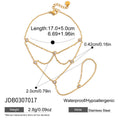 Gold-Plated Stainless Steel Bracelet with Cubic Zirconia Detail — Clean-Lined Style — jewelry construction