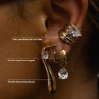 Water Drop Zircon Earrings Ear Clip Stainless Steel Ear Jewelry Does Not Fade