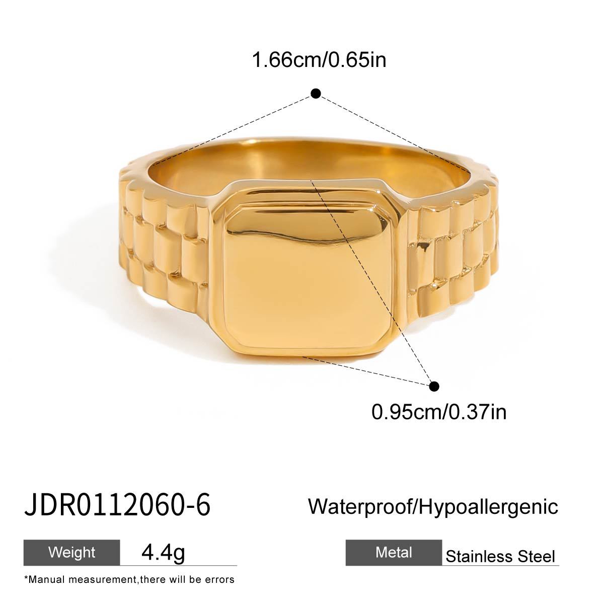 Watchband Ring Non-Fading Female Design Stainless Steel Jewelry rings