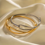 Fashionable Design Simple Style18K Gold Stainless Steel Bracelet Electroplated Women's Product