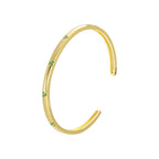 B0167 French Design Triangle Texture Bracelet for Women Brass Gold-Plated Micro-Inlaid White Zirconia Bracelet