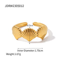 Minimalist Stainless Steel Gold-Plated Ring — alternate angle — jewelry finish and design detail