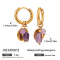 Sculptural Stainless Steel Stud Earrings in Gold-Plated — Thoughtful Design — close-up detail — jewelry finish and design detail