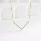 S925 Silver Arrowhead Necklace Collarbone Chain Geometric Pendant