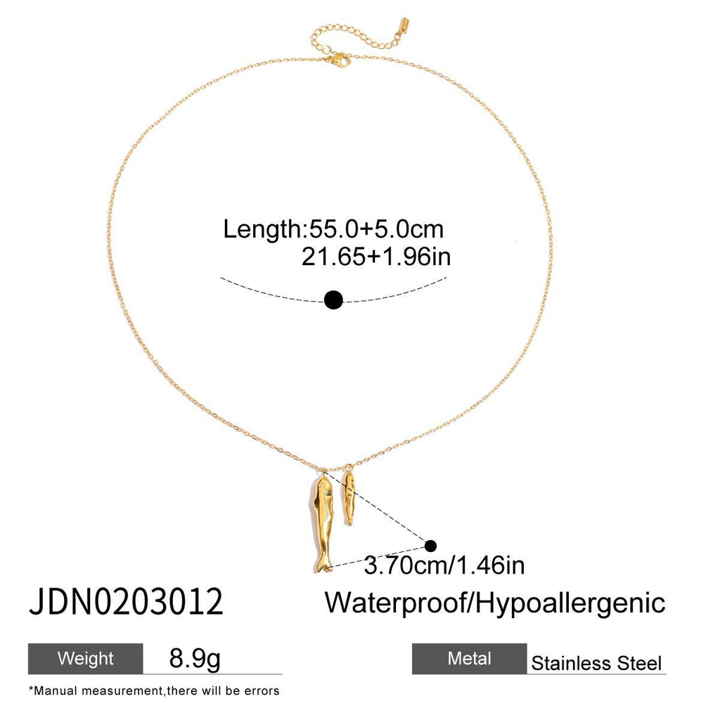 2H Stainless Steel Necklace Accessories Women's Design Sense Summer Jewelry Choker