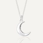 S925 Silver Irregular Moon Necklace For Women Collarbone Chain Choker