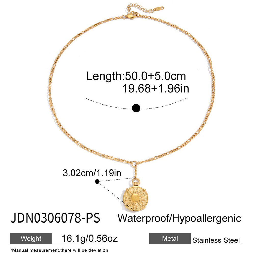 2H Original Coin Series Necklace Retro Bracelet Stainless Steel Jewelry