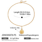 2H Original Coin Series Necklace Retro Bracelet Stainless Steel Jewelry