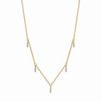 N0188 New Fashion Design White Zircon Necklace for Women Simple Versatile Tassel Chain Collarbone Chain