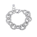 Silver-Plated Brass Twisted Chain Bracelet with a chain design profile — jewelry finish and design detail