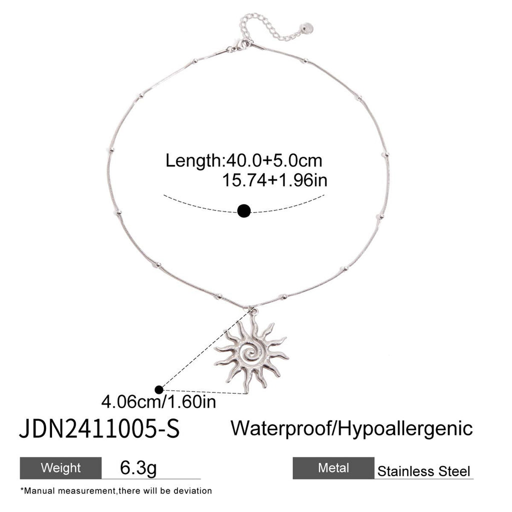 Stainless Steel Vacation Jewelry Necklace Collarbone Chain Halter Accessories for Women