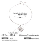 Stainless Steel Vacation Jewelry Necklace Collarbone Chain Halter Accessories for Women