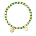 Gold-Plated Four-Leaf Clover Cubic Zirconia Bracelet — jewelry construction