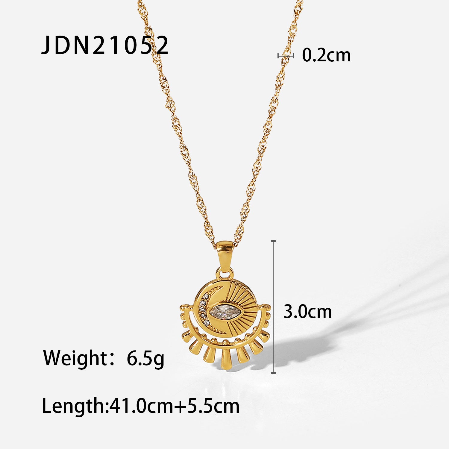 2H Stainless Steel Eight-Pointed Star Necklace Collarbone Chain Jewelry necklace