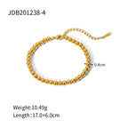 Stainless Steel Beaded Bracelet Open Bracelet18K gold Accessories
