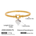 Heart 18K Gold-Plated Stainless Steel Bangle Bracelet — jewelry construction