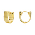 Gold-Plated Brass Wide Ear Cuff Earrings in a gold-tone brass finish