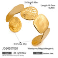 Hammered Stainless Steel Gold-Plated Cuff Bracelet — jewelry construction