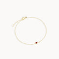 925 Sterling Silver Birthstone Diamond Bracelet Four Prong Setting — collection product image 06