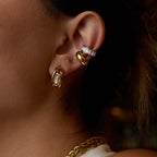 Stainless Steel Earrings Zirconia Stud Earrings for Women Non-Fading Jewelry