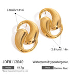 2H Stainless Steel Earrings Non-Fading Ear Jewelry earrings