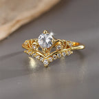 R0409 Fashion New Design Zircon Ring for Women Brass Gold-Plated Ring