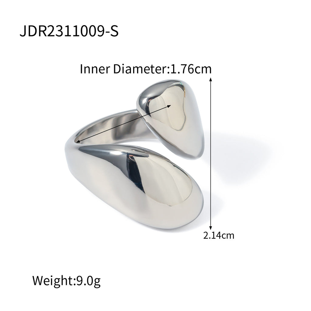 Minimalist gold Steel Color Series Stainless Steel Plain Ring Jewelry