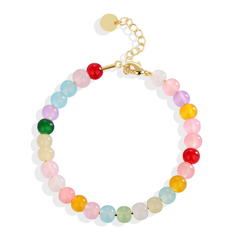 B0177 Korean Style Fashion Colorful Beaded Bracelet for Women Bohemian Summer Style Cute Bracelet