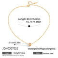 Gold-Plated Beaded Stainless Steel Chain Necklace — jewelry construction — jewelry finish and design detail
