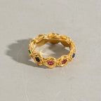 2H Zircon Rose Flower Ring Jewelry Does Not Fade ring Stainless Steel