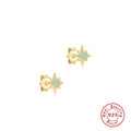 Crystal-Set Opal 925 Sterling Silver Earrings — pair presentation