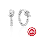 925 Sterling Silver Micro Pave Zirconia Infinity Hoop Earrings — jewelry product photo 09 — jewelry finish and design detail
